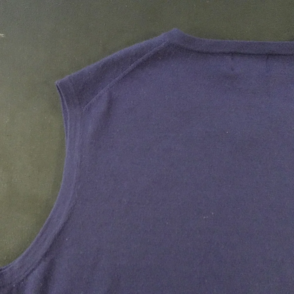 Pendleton 100% Merino Wool Sweater Vest Men's XXL Navy Blue V Neck Classic